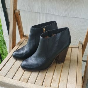 Coach Black Leather Ankle Boots Hattie 8.5